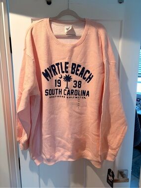 Myrtle Beach Women’s Size 4X Graphic Crewneck sweater-like Sweatshirt